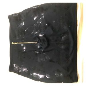 Navy sequin bodycon skirt